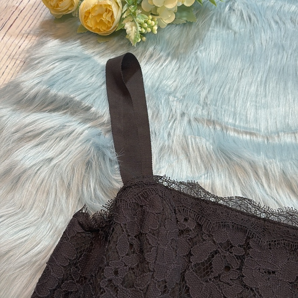 NBD On My Mind Black Lace Crop Top sz XS - Picture 3 of 10